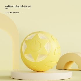 Star Rolling Ball Cat Toys Self Hi Relax Cat Toys Pet Bite Resistant Toys Pet Supplies Wholesale (Specifications: Neutral English packaging, colour: Star Rolling Ball - Yellow)